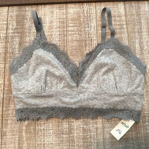 Aerie Gray Seamless Bra Intimates